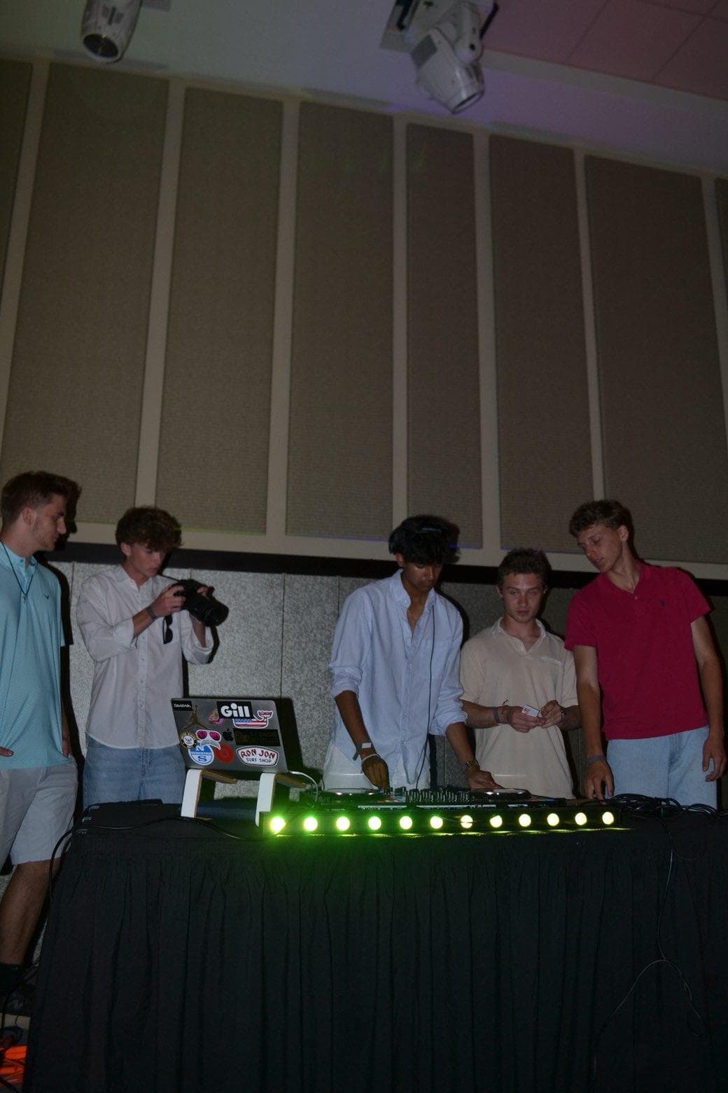 Friends gathered around the [RCC] booth
